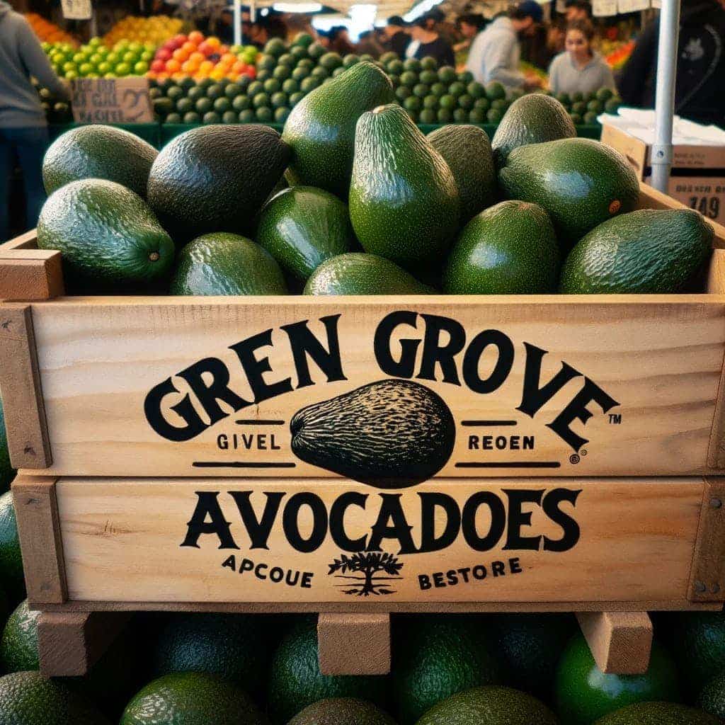 What Is Dall-E &Amp; How To Use It 76 A A Close-Up, Photograph-Like Image Of A Crate Reading &Quot;Gren Grove Avocadoes.&Quot; The Crate Is On Top Of Avocados And Filled With Avocados In The Produce Section Of A Market