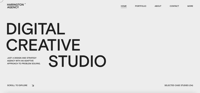 Harington Creative Website Templates Home Page 