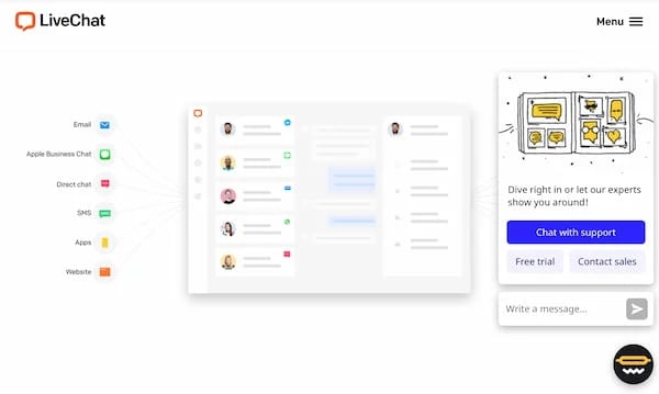 The 14 Best Live Chat Apps For Customer Service &Amp; Support 35 Livechat Chat App Widget On The Livechat Website