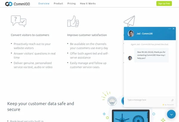 The 14 Best Live Chat Apps For Customer Service &Amp; Support 42 Comm100 Live Chat App Demonstration On Comm100'S Website