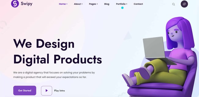Swipy Creative Website Templates Homepage 