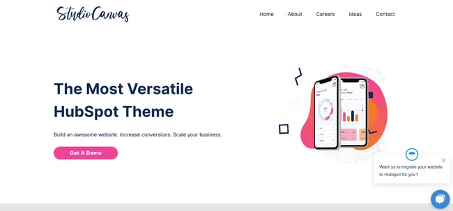 Creative Website Templates: Studiocanvas Demo Page 