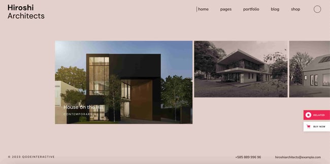 Hiroshi Architects Creative Website Templates 