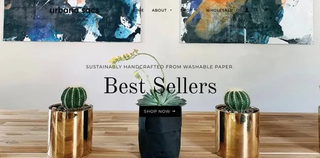 Urbana Sacs Store Built On The Wordpress Cms Alternative Shopify