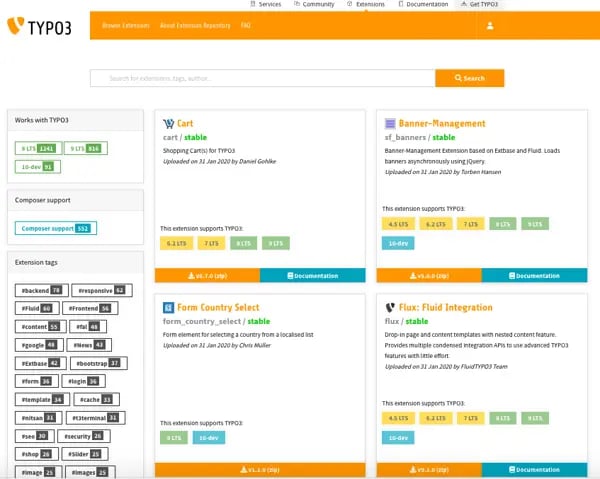 Typo3 Extensions Marketplace